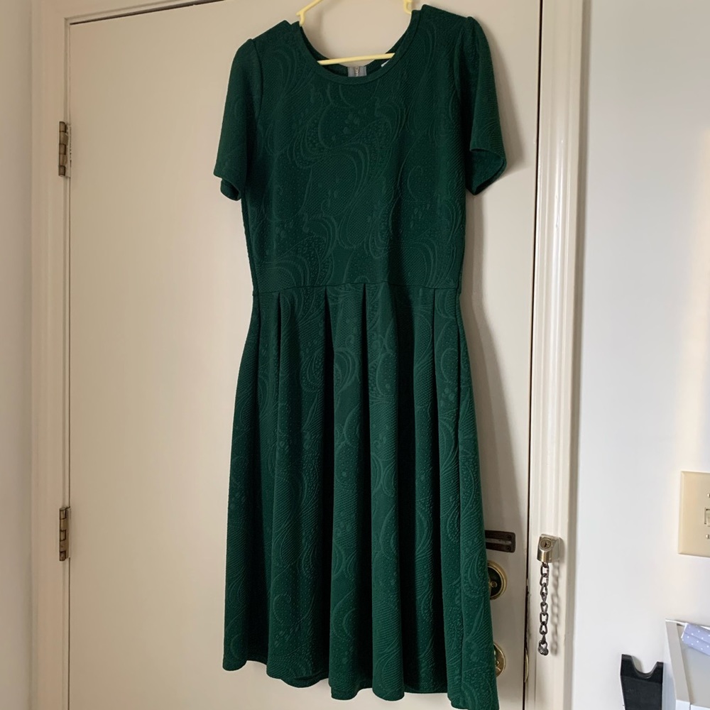 Emerald knee length dress